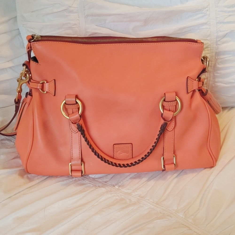 Dooney & Bourke Med. Florentine Satchel SALMON!